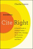 Cite Right, 3rd edition