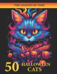 50 Halloween Cats: A Magical Journey Coloring Book